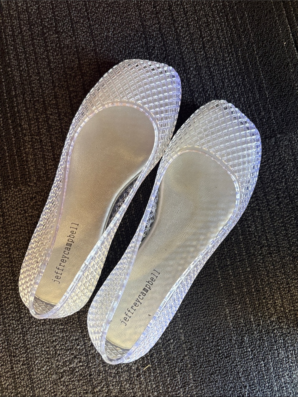 Jeffrey Campbell Clear Jelly Ballet Flats - Clear